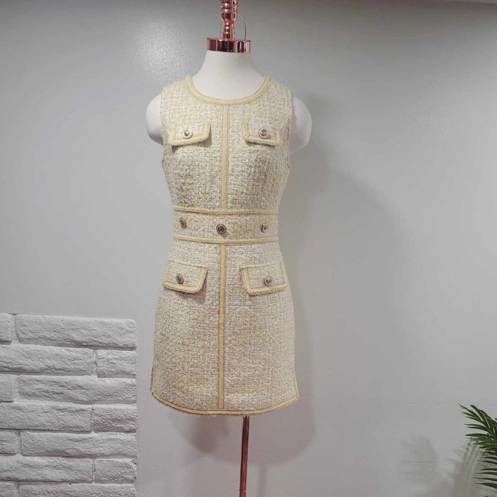 Dress Elegant women's midi autumn single Sleeveless slim a-line dress Small